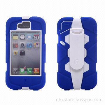 Good-quality Case for iPhone 4/4S, Dark Blue + White Color